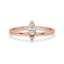 Two Stone Engagement Ring Rose Gold with Double Sparkle