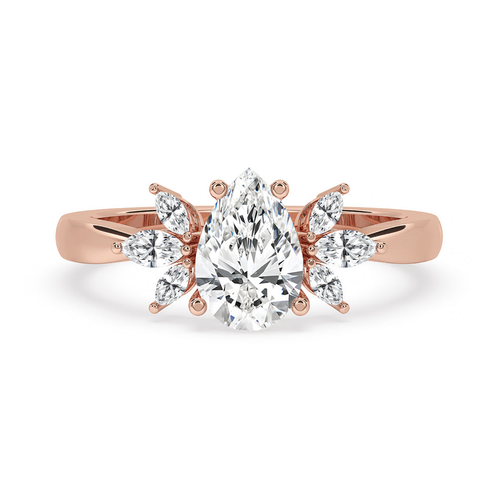 Pear Shape Diamond Ring for Modern Brides