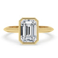 Bezel Emerald Cut Engagement Ring