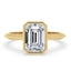 Bezel Emerald Cut Engagement Ring