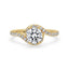 Twisted Engagement Ring Featuring a Sparkling Round Diamond