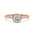 Bezel Engagement Ring With Round Diamond