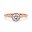 Bezel Engagement Ring With Round Diamond