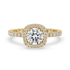 Engagement Ring Round Cut Halo