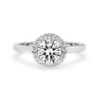 Halo Diamond Engagement Ring with Lab Grown Diamond