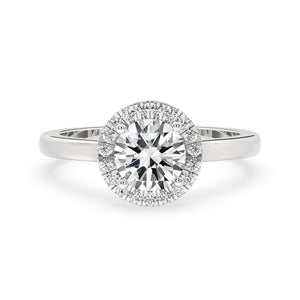 Halo Diamond Engagement Ring with Lab Grown Diamond