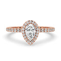 Pear Shaped Halo Engagement Ring