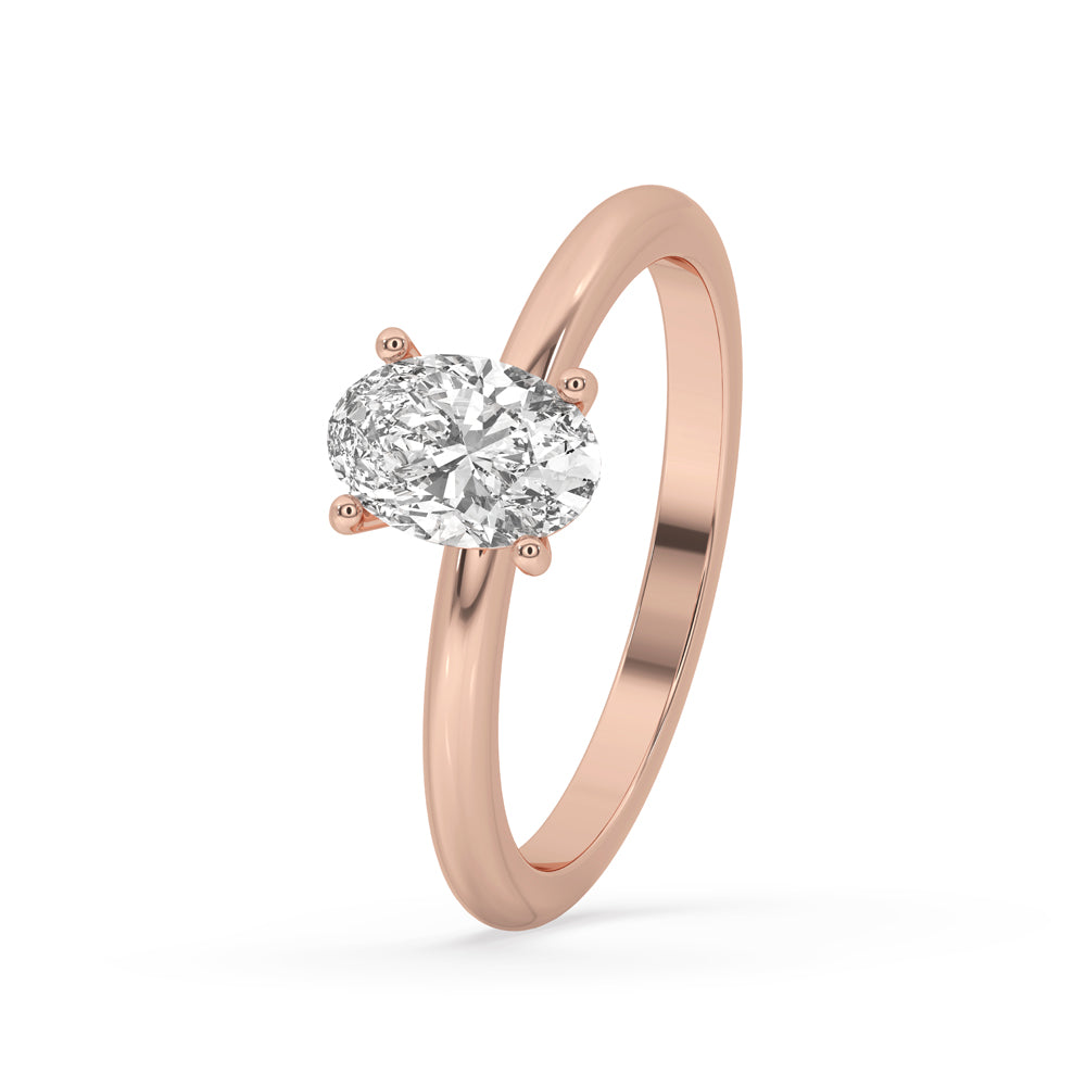 Oval Shaped Diamond Ring in Rose Gold Sparkle and Shine