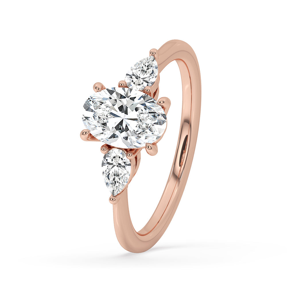 Three Stone Oval Engagement Ring