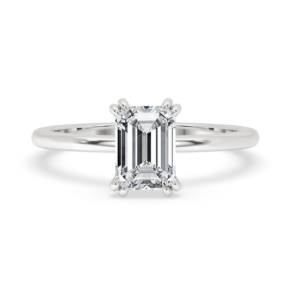 1 Carat Emerald Cut Diamond Ring Main image