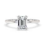 1 Carat Emerald Cut Diamond Ring