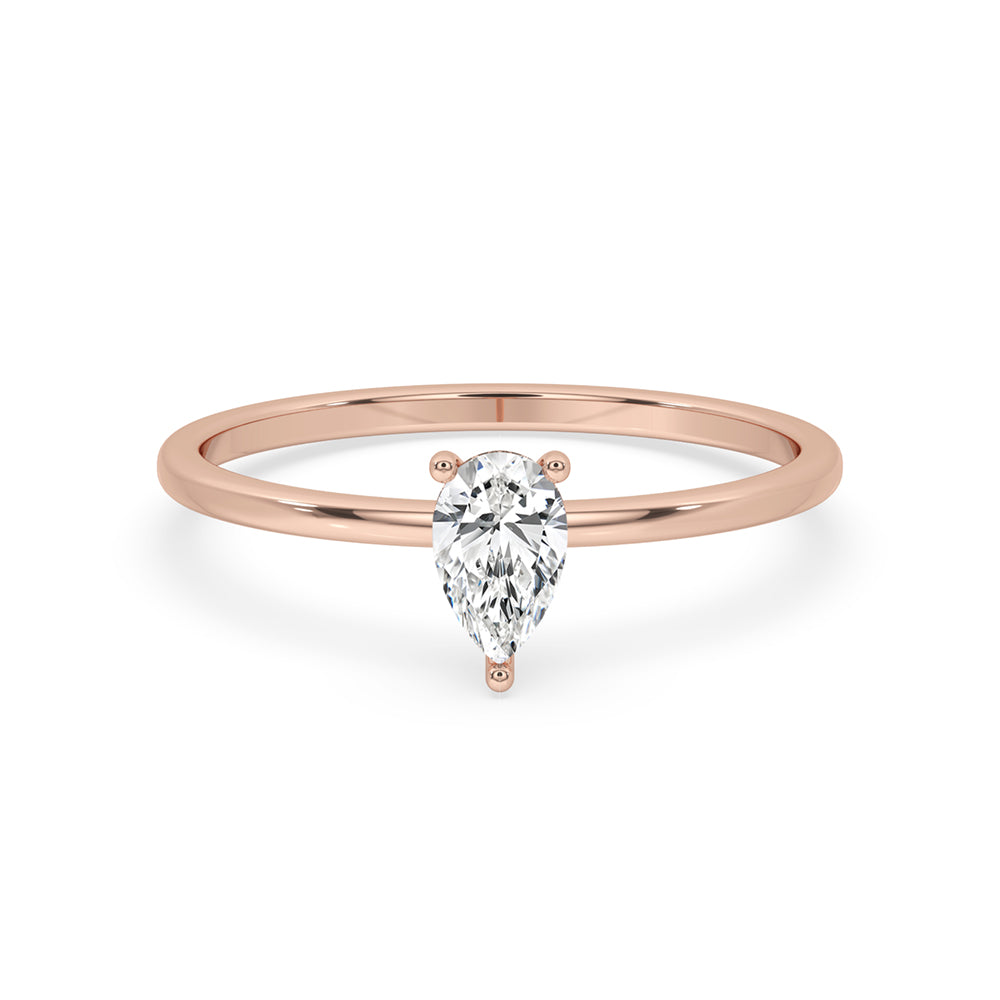 Teardrop Engagement Ring With Solitaire Style
