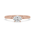 Gold Oval Diamond Engagement Ring With East West Setting