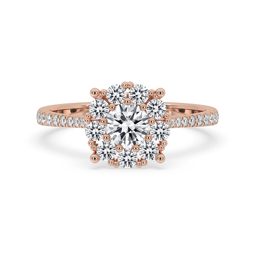 Round Diamond Classic Cathedral Engagement Ring Main image