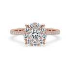 Round Diamond Classic Cathedral Engagement Ring