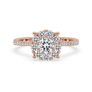 Round Diamond Classic Cathedral Engagement Ring