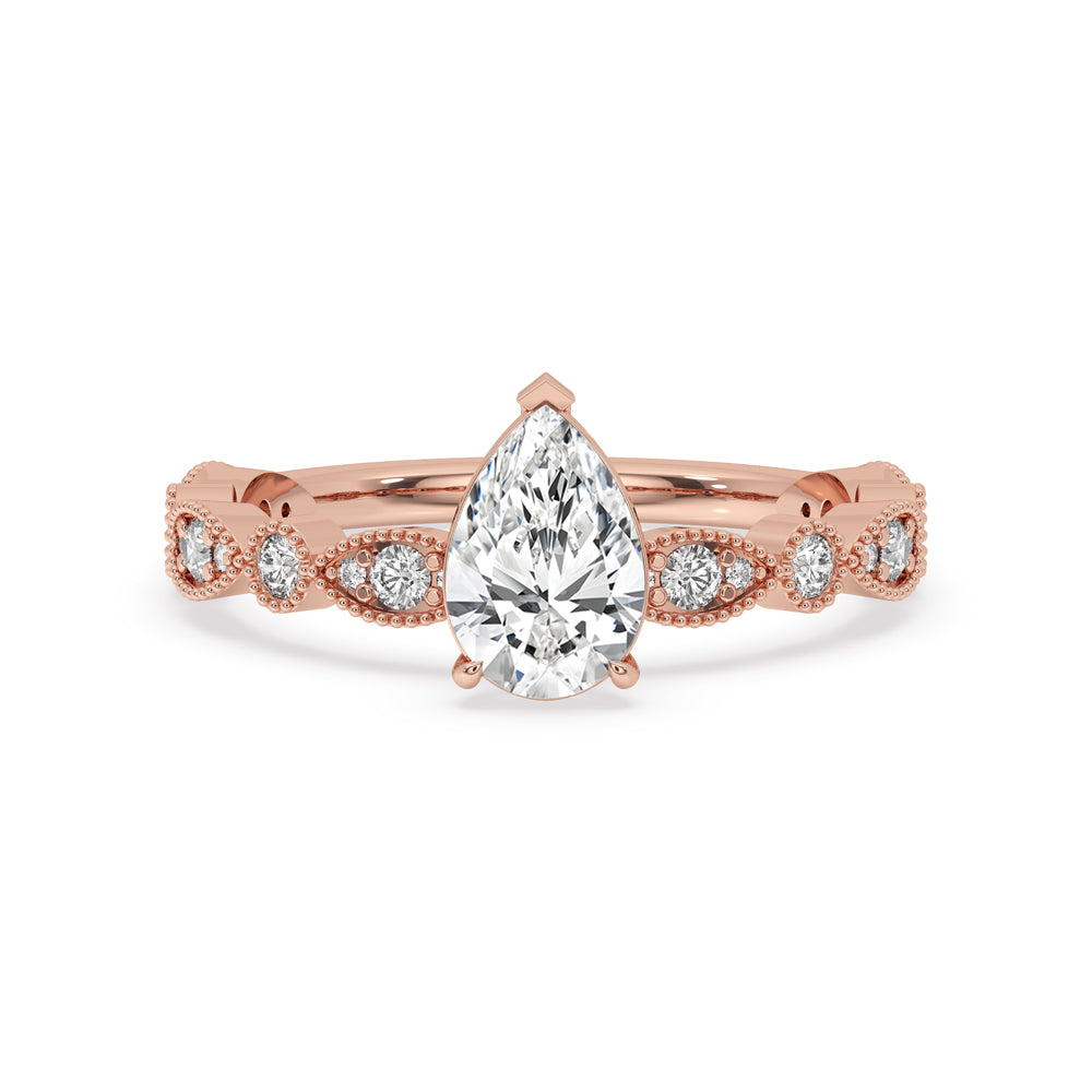 Pear Shaped Diamond Engagement Ring for Timeless Elegance Main image