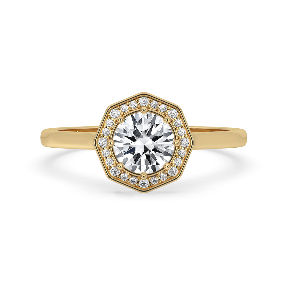 Round Diamond Halo Engagement Ring Main image