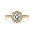 Round Diamond Halo Engagement Ring