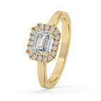 Two Carat Emerald Cut Diamond Ring With Cathedral Setting