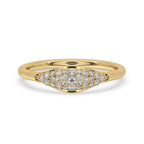 Round Cut Diamond Signet Ring