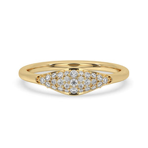 Round Cut Diamond Signet Ring