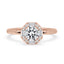 Octagon Ring With Halo Style