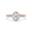 Oval Halo Engagement Ring in Rose Gold
