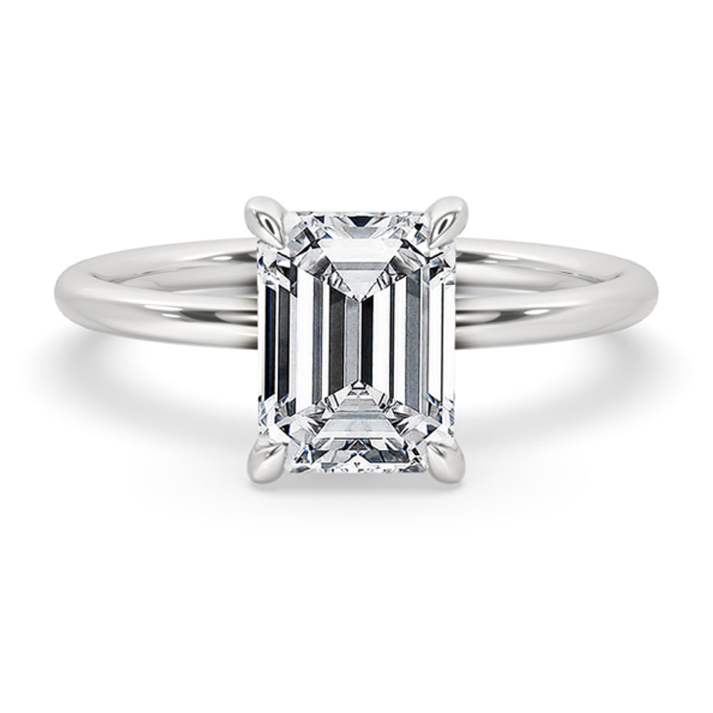 Emerald Cut Solitaire Ring Main image