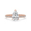 Pear Diamond Pave Band Engagement Ring