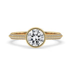 Bezel Set Engagement Ring with Lab Grown Diamond