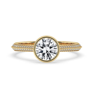 Bezel Set Engagement Ring with Lab Grown Diamond