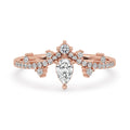 Pear Cut Engagement Ring with Rose Gold Setting