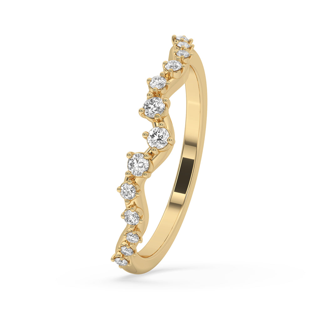Tiara Wedding Band Yellow Gold – Timeless Royal Design