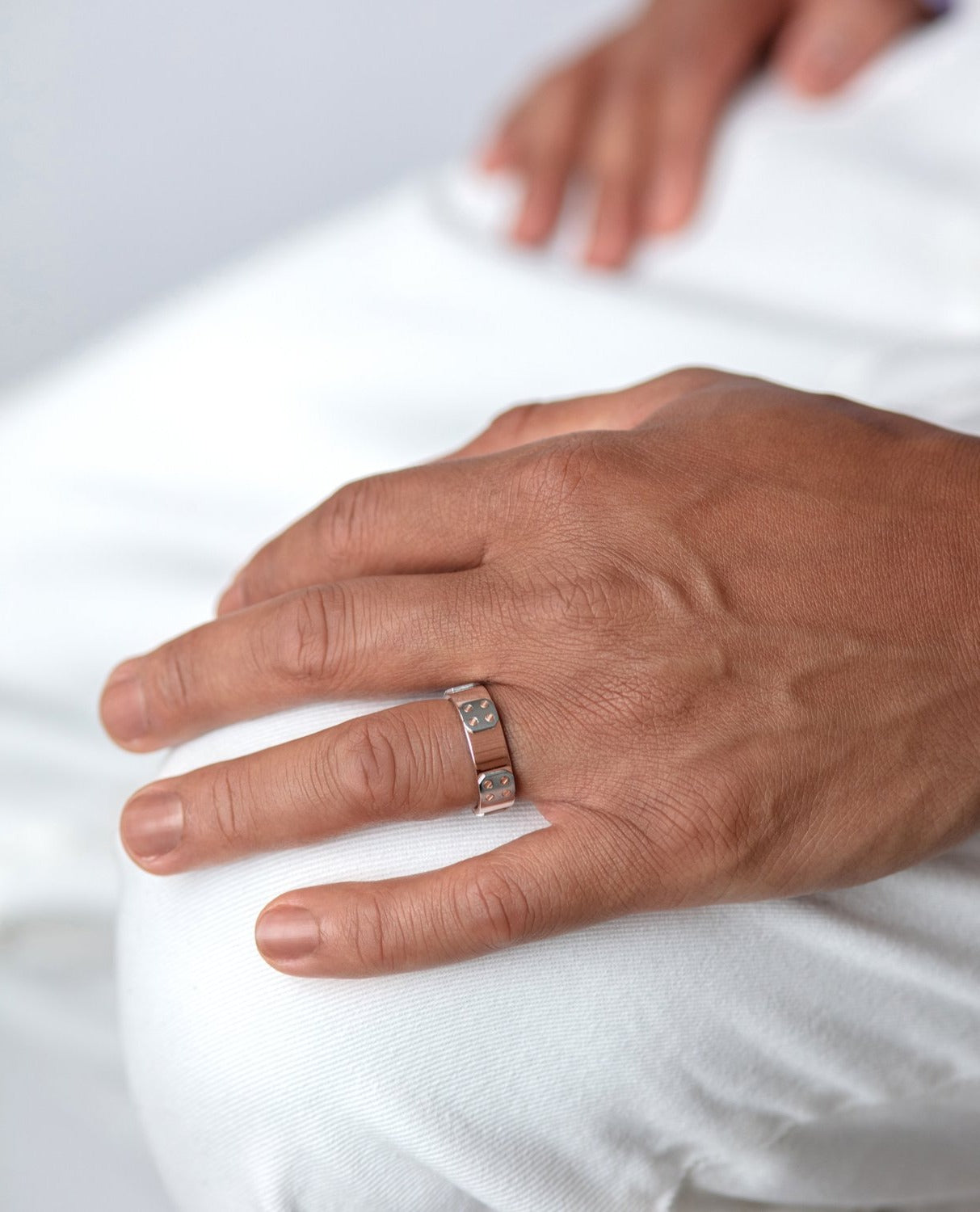 BARITE Two Tone Gold Wedding Ring