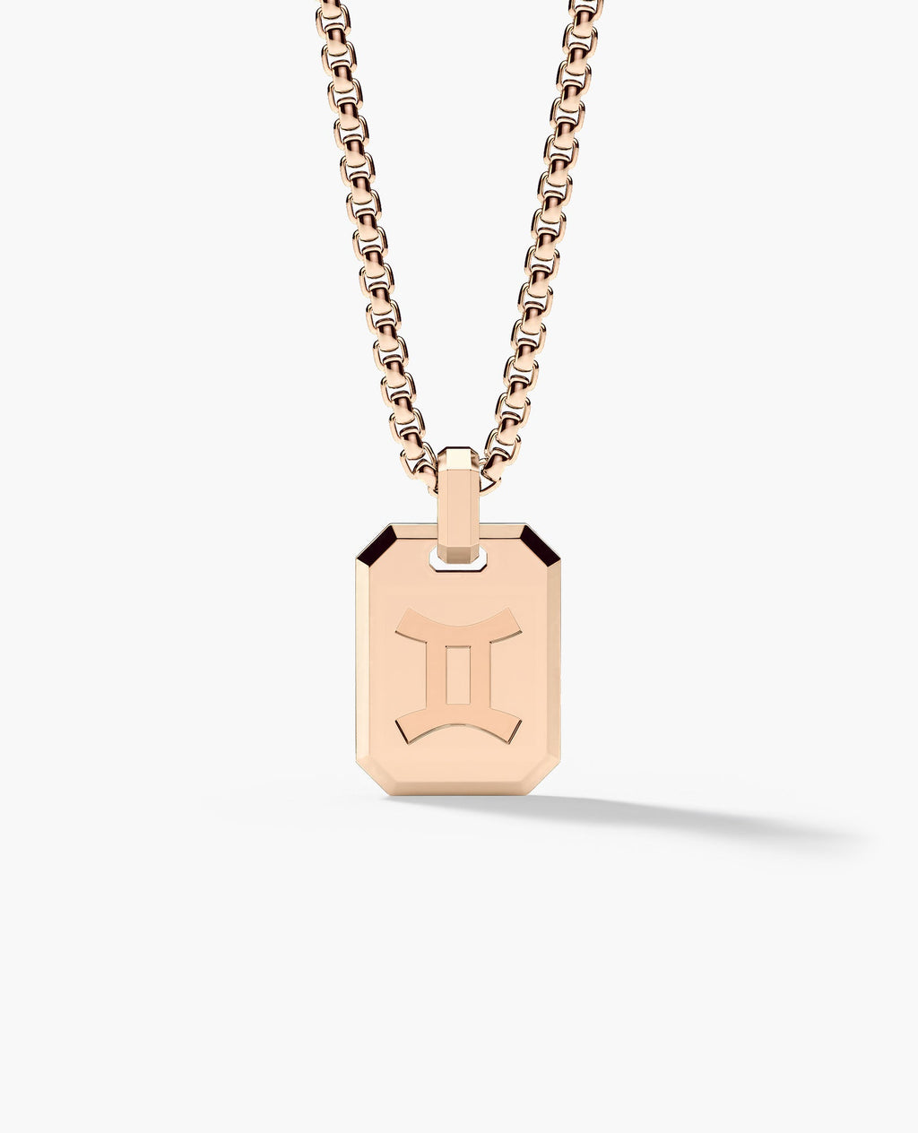 GEMINI MINI ZODIAC Dog Tag Gold Pendant