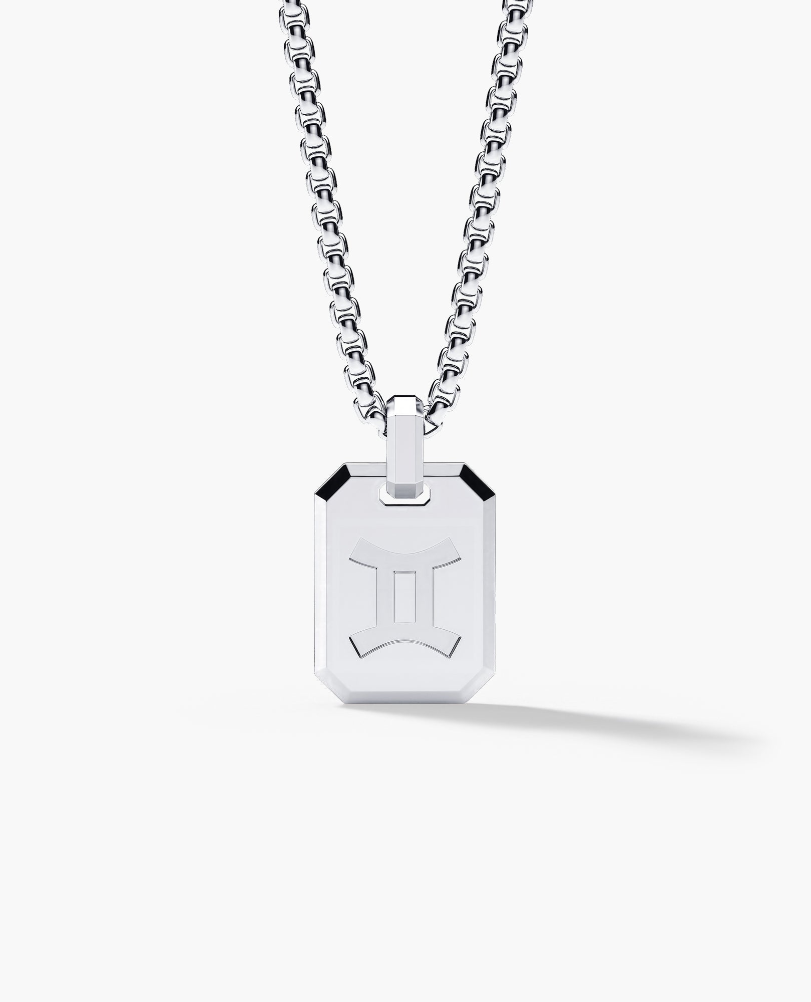 GEMINI MINI ZODIAC Dog Tag Gold Pendant