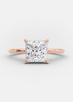 2.13 CT Princess Cut Moissanite Solitaire Engagement Ring