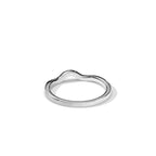 0.10 TCW Round Moissanite Waved Wedding Band