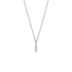 0.13 CT Marquise Moissanite Diamond Solitaire Pendent Necklace