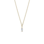 0.13 CT Marquise Moissanite Diamond Solitaire Pendent Necklace