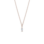 0.13 CT Marquise Moissanite Diamond Solitaire Pendent Necklace