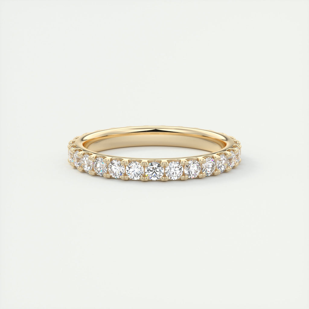 1.65CT Round Brilliant Cut Moissanite Full Eternity Wedding Band