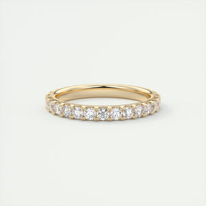 1.65CT Round Brilliant Cut Moissanite Full Eternity Wedding Band