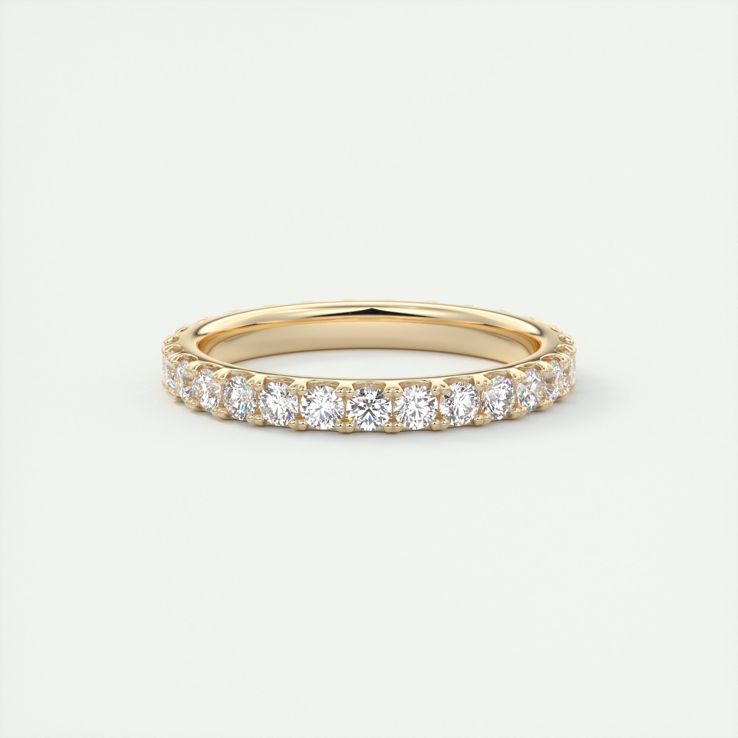 1.65CT Round Brilliant Cut Moissanite Full Eternity Wedding Band
