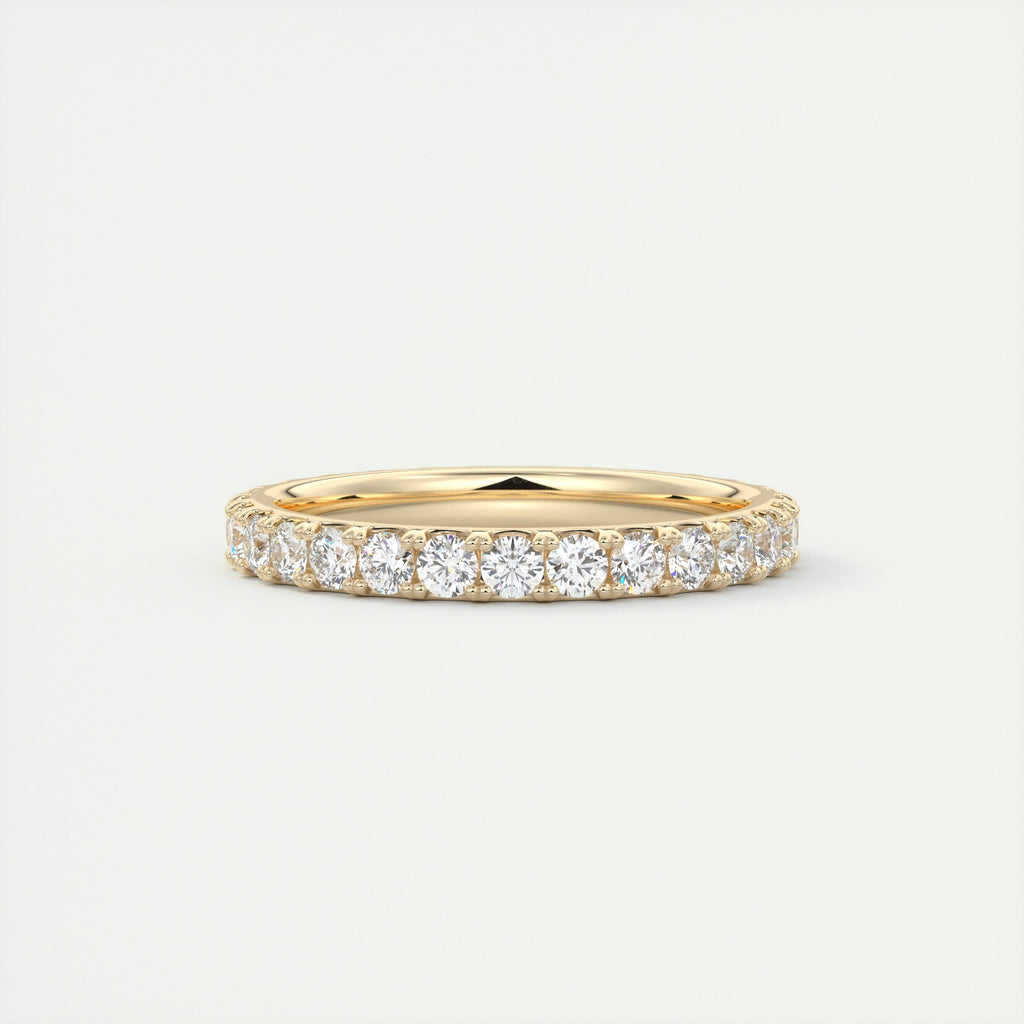 1.65CT Round Brilliant Cut Moissanite Full Eternity Wedding Band