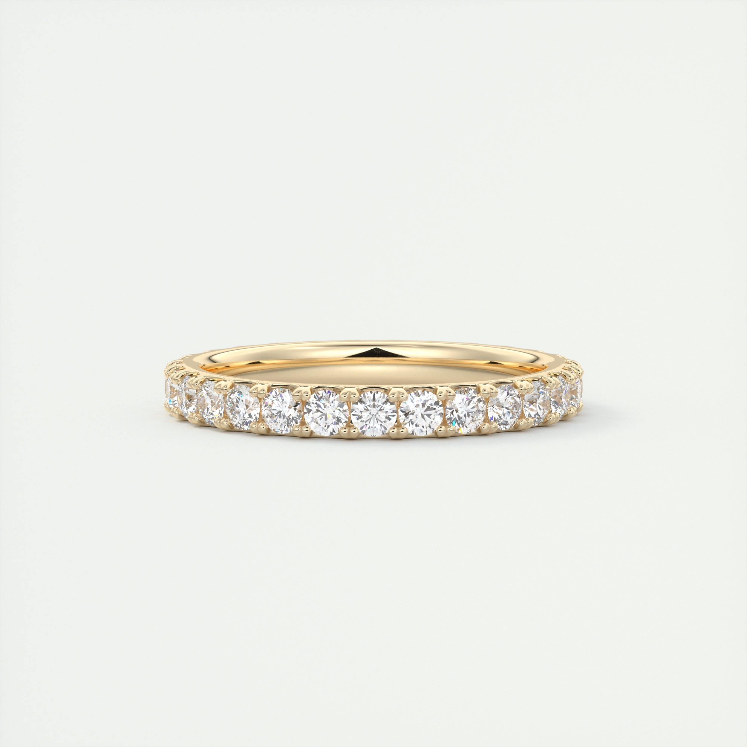 1.65CT Round Brilliant Cut Moissanite Full Eternity Wedding Band