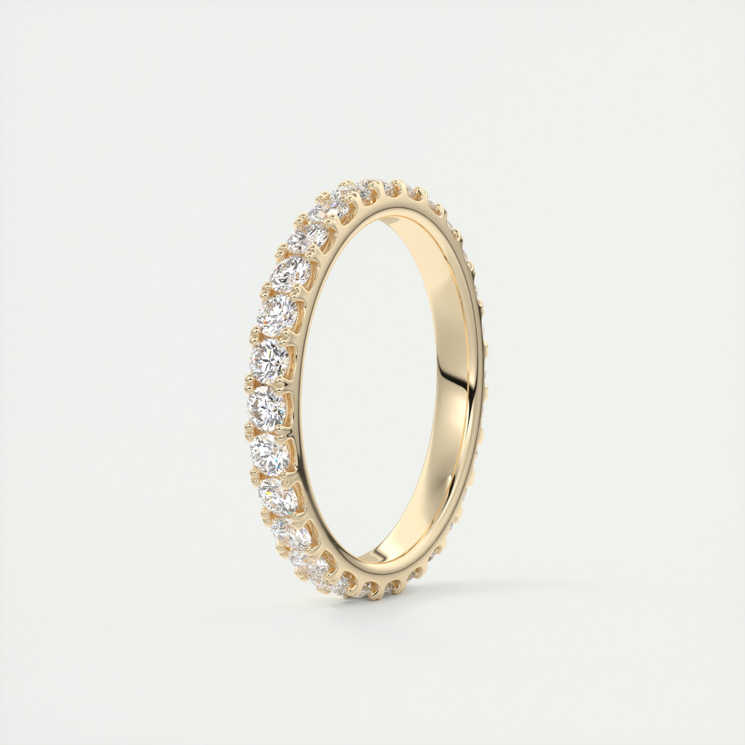 1.65CT Round Brilliant Cut Moissanite Full Eternity Wedding Band