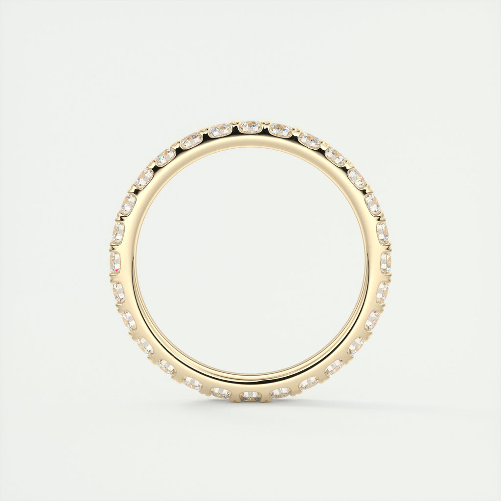 1.65CT Round Brilliant Cut Moissanite Full Eternity Wedding Band