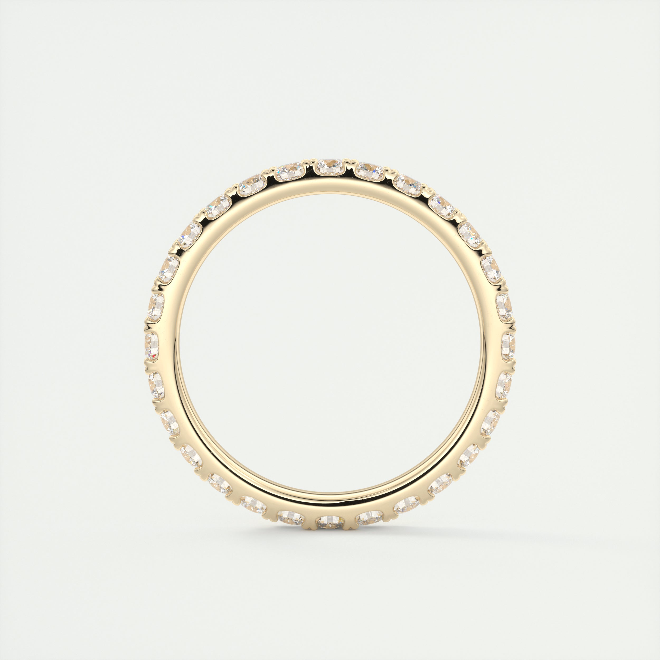1.65CT Round Brilliant Cut Moissanite Full Eternity Wedding Band